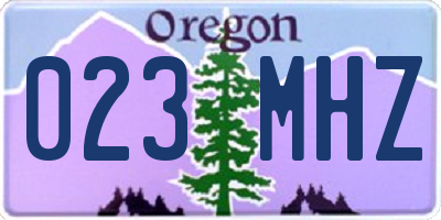 OR license plate 023MHZ