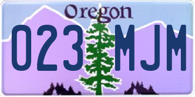 OR license plate 023MJM