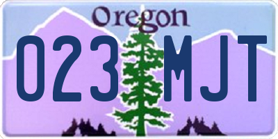 OR license plate 023MJT