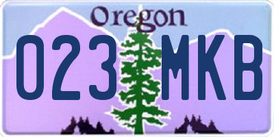 OR license plate 023MKB