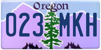 OR license plate 023MKH
