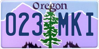 OR license plate 023MKI