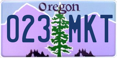 OR license plate 023MKT
