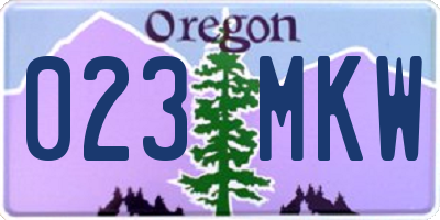 OR license plate 023MKW