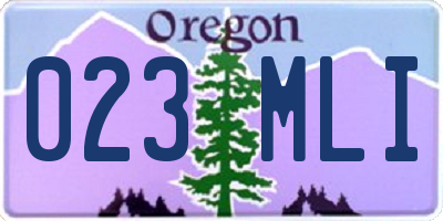 OR license plate 023MLI