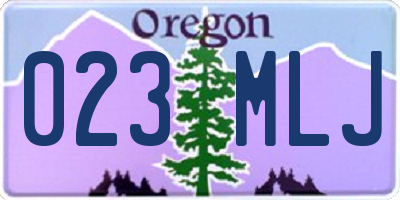 OR license plate 023MLJ