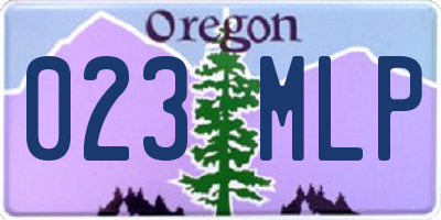 OR license plate 023MLP
