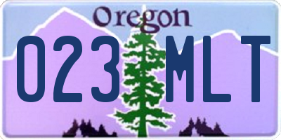 OR license plate 023MLT