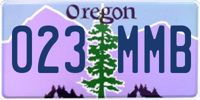 OR license plate 023MMB