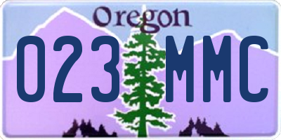OR license plate 023MMC