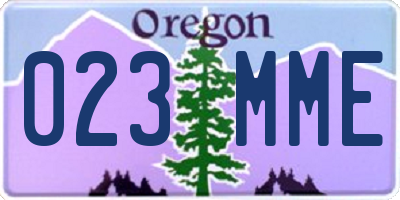 OR license plate 023MME