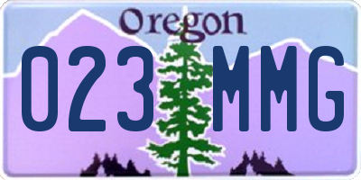 OR license plate 023MMG