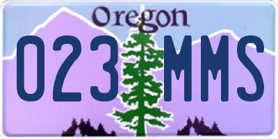 OR license plate 023MMS