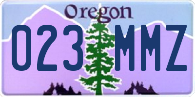 OR license plate 023MMZ