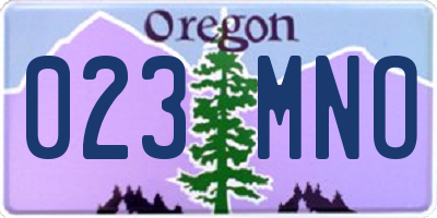 OR license plate 023MNO