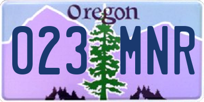 OR license plate 023MNR
