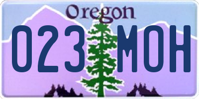 OR license plate 023MOH