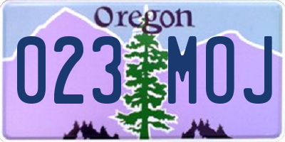 OR license plate 023MOJ