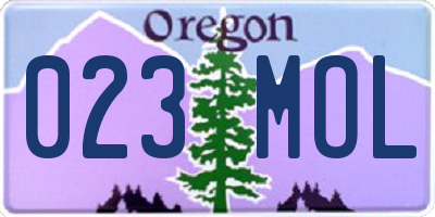 OR license plate 023MOL