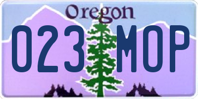 OR license plate 023MOP