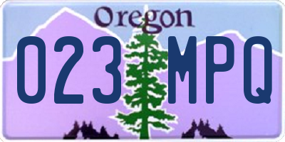 OR license plate 023MPQ