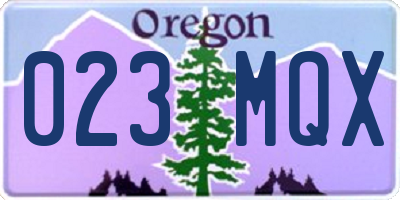 OR license plate 023MQX