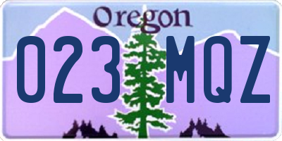 OR license plate 023MQZ