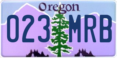 OR license plate 023MRB