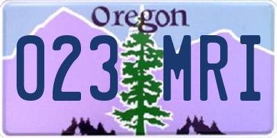 OR license plate 023MRI