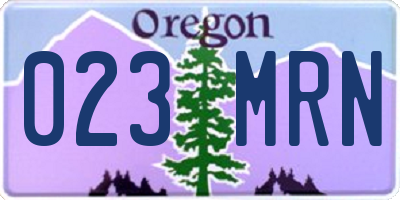 OR license plate 023MRN