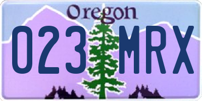 OR license plate 023MRX