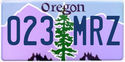 OR license plate 023MRZ