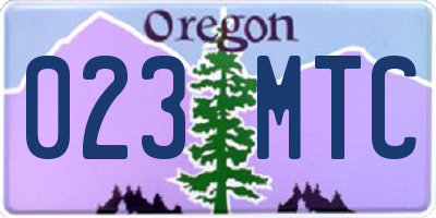 OR license plate 023MTC