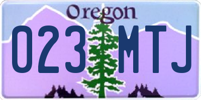 OR license plate 023MTJ