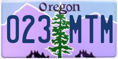 OR license plate 023MTM
