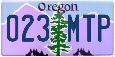 OR license plate 023MTP