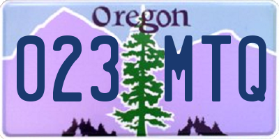 OR license plate 023MTQ