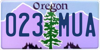 OR license plate 023MUA