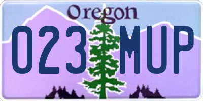 OR license plate 023MUP