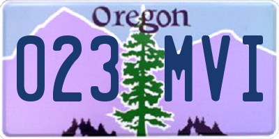 OR license plate 023MVI