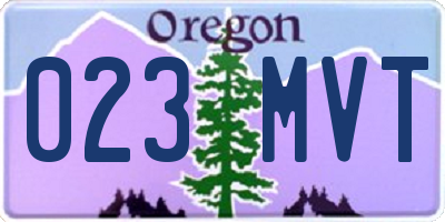 OR license plate 023MVT