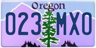 OR license plate 023MXO
