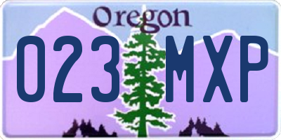 OR license plate 023MXP