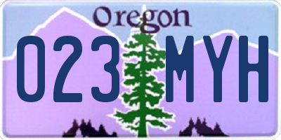 OR license plate 023MYH