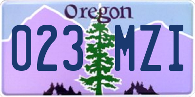 OR license plate 023MZI