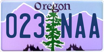 OR license plate 023NAA