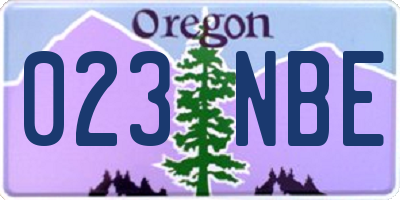 OR license plate 023NBE