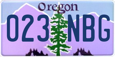 OR license plate 023NBG