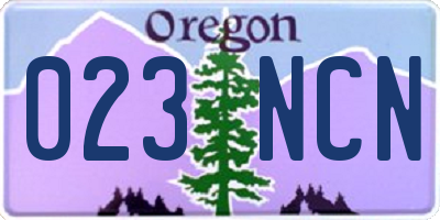 OR license plate 023NCN