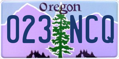 OR license plate 023NCQ